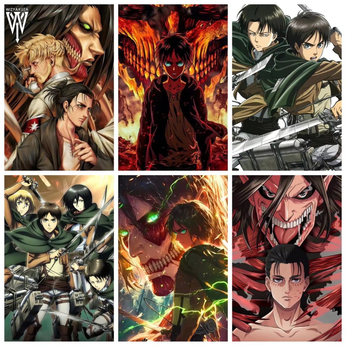 Photo Mosaic Print - Pintura de Diamantes Anime A-Attack O-On